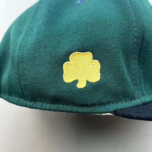Vintage University of Notre Dame Hat Cap Snapback Green Fighting Irish Football - Picture 4 of 9